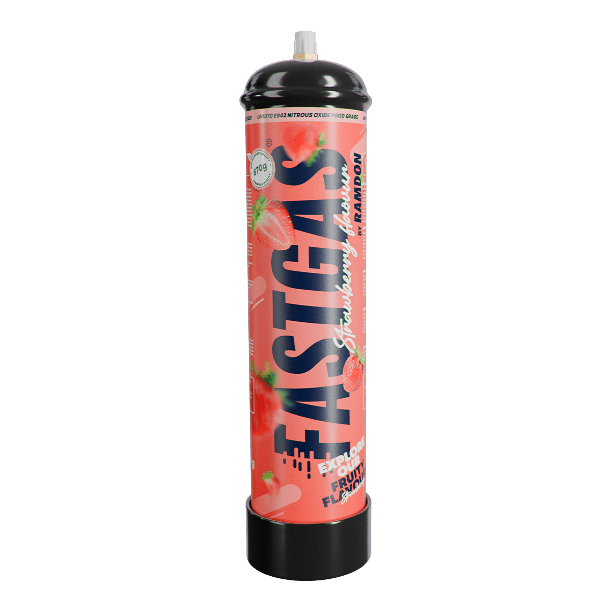 FastGas Strawberry Nitrous Oxide Cylinder 670 grams