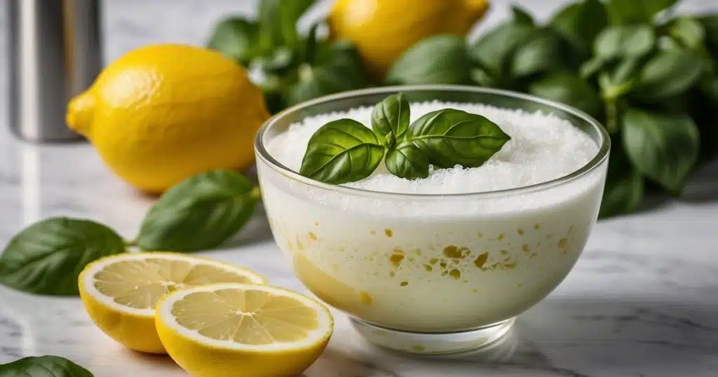 Creating the Lemon Basil Foam
