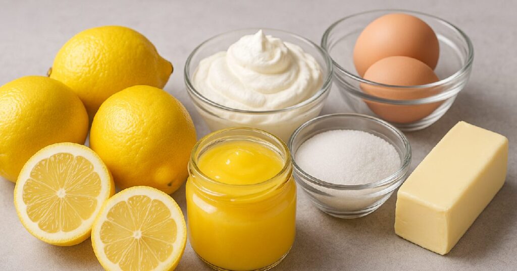 Ingredientes para Mousse de Crema de Limón