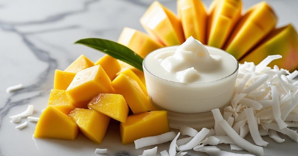 Ingrédients Clés pour la Mousse Mangue-Coco