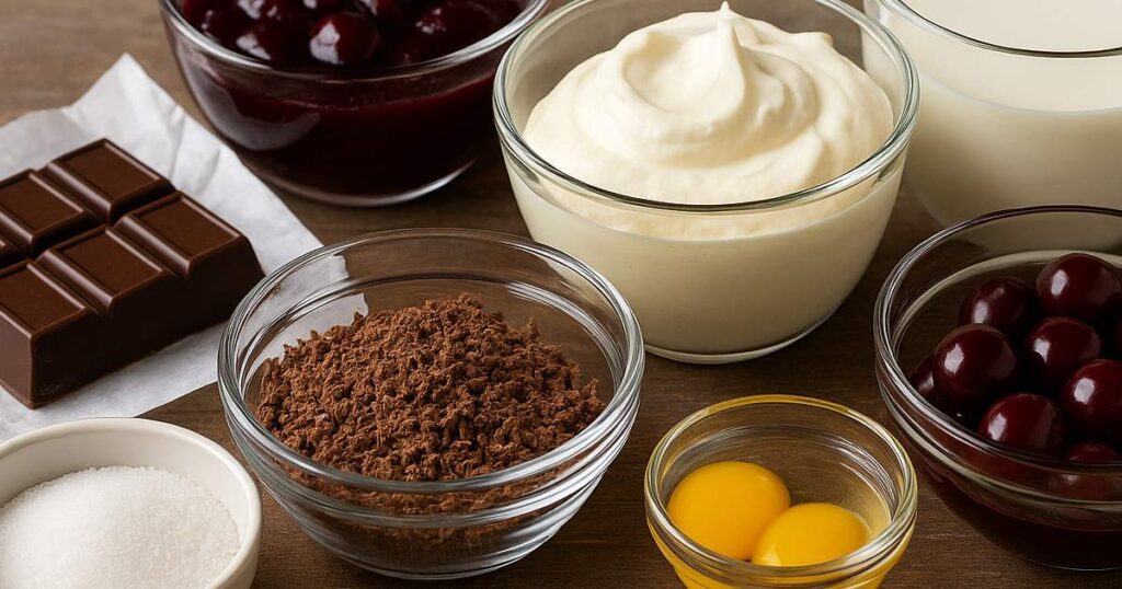 Ingredients for Black Forest Mousse Recipe