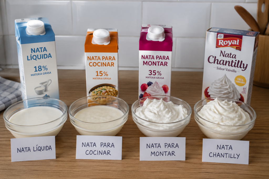 Tipos de Nata